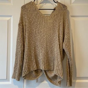 Dreamers open back sweater oatmeal